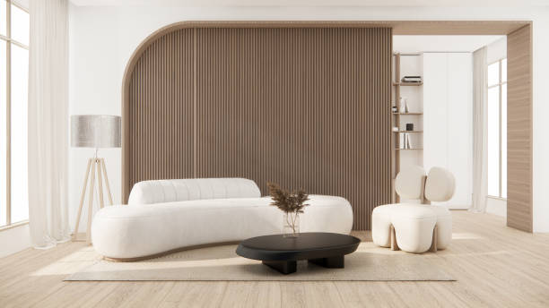 istock sofa armchair minimalist design muji style.3D rendering 1488153653