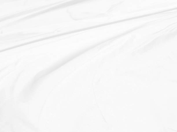 istock Clean abstract fashion woven beautiful soft fabric smooth curve shape decorative textile white background 1488158047