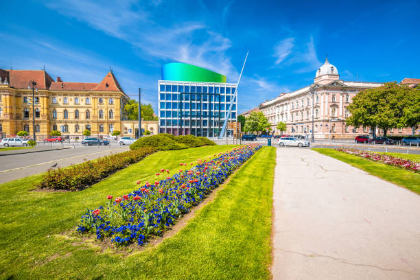 istock Zagreb. Republic of Croatia square architecture view 1488161488