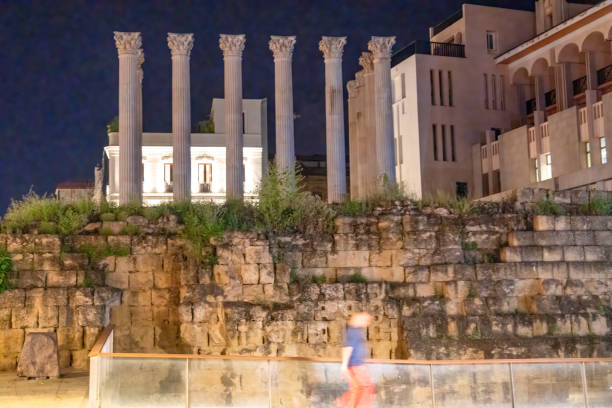 Landmarks of Cordoba at night - Spain