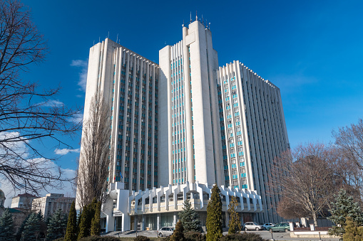 Chisinau, Moldova - March 8, 2023: The Ministry of Agriculture and Food Industry in Moldova.