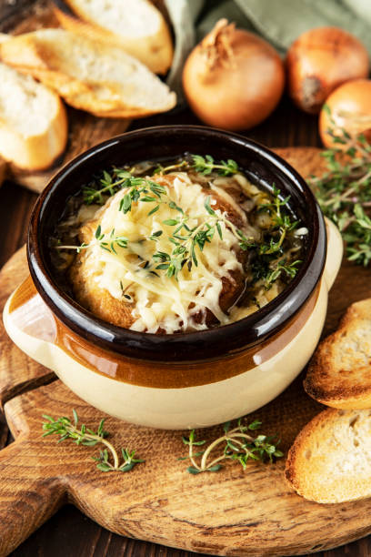 istock Onion soup with bread and cheese 1488179582