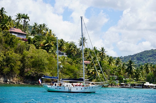 Sailboat in Marigot Bay Saint Lucia