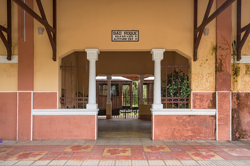 City of São Roque, April 27, 2023. Facade of the EFS São Roque train station.