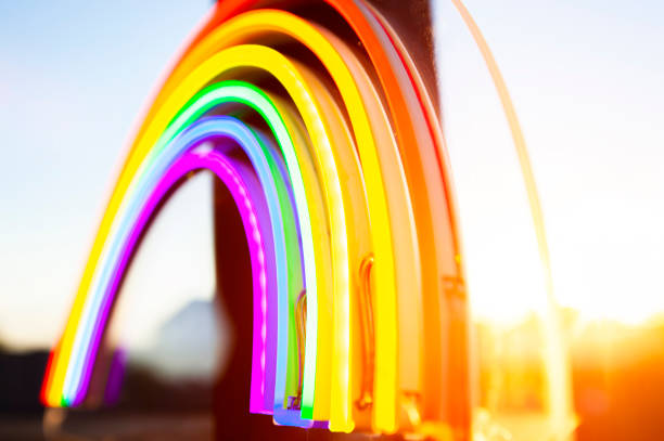 istock The led neon rainbow at the sunset 1488186774