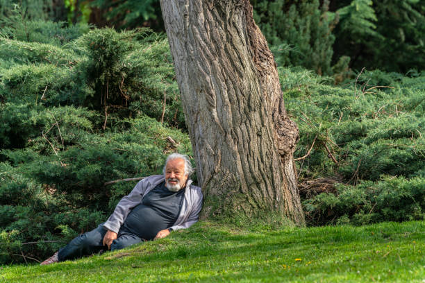 istock Active Senior Old Friends Having A Nice Day At  Park. 
Lying Down, Resting. 1488187027