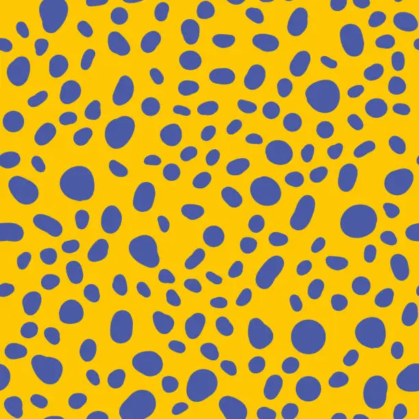 Vector illustration of Polka dot seamless pattern. Cute Confetti. Abstractly arranged hand-drawn circles.