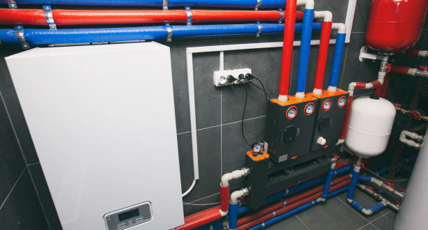istock A modern electic boiler room. Equipment for modern heating system as a boiler, heater,pipes, expansion tank and other 1488188644