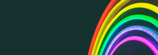 istock led neon rainbow laying on the white table 1488188925