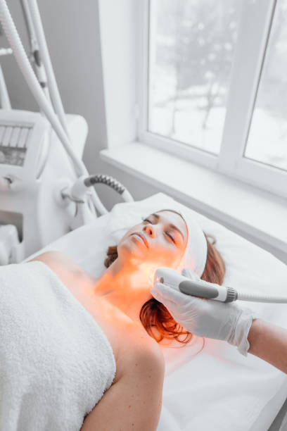 istock A beautician demonstrates a light therapy procedure using an LED device in a beauty salon. The technology reduces wrinkles and increases skin hydration, providing rejuvenation 1488191131