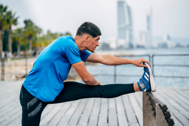 Jogging by the sea
