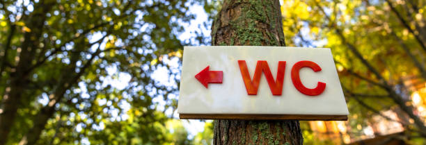 WC sign on wood