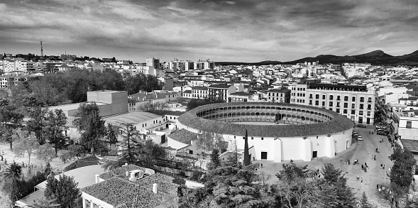 Roma, Latium - Italy - 11-26-2022: Expansive view over St. Peter's Square and beyond from Vatican's heights, showcasing Rome's landscape