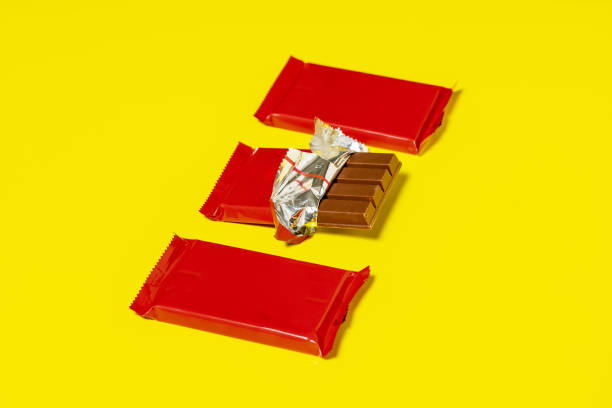 Assorted chocolates isolated on white