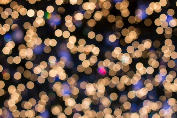 Bokeh balls background made by defocusing the image with a wide aperture lens.