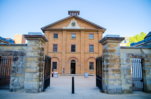 Sydney, Australia - On October 1, 2017 - The Hyde Park Barracks Museum is a brick building designed by convict architect Francis Greenway between 1818 and 1819, built at the head of Macquarie Street.