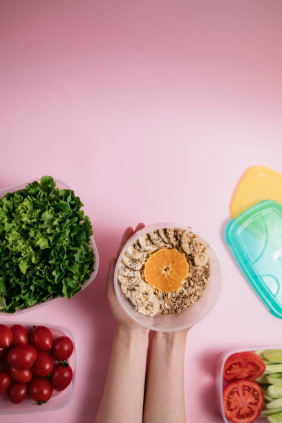 istock Food in plastic containers. 1488222893