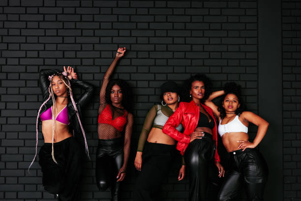 istock Professional hip hop dancers in studio. 1488224292