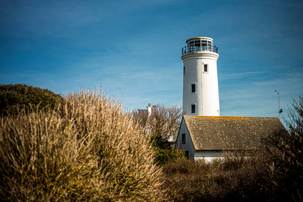 schöne aussicht auf den leuchtturm. - lighthouse maine portland maine scenics stock-fotos und bilder