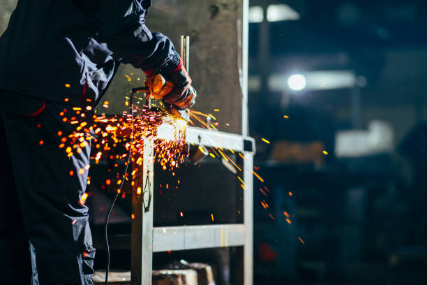 istock Metal grind sparks. 1488229907