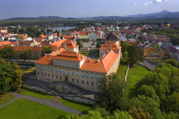 The extensive castle area known for the fact that Giacomo Casanova wrote his memoirs here - Classicist castle Duchcov, Bohemia, Czech Republic
