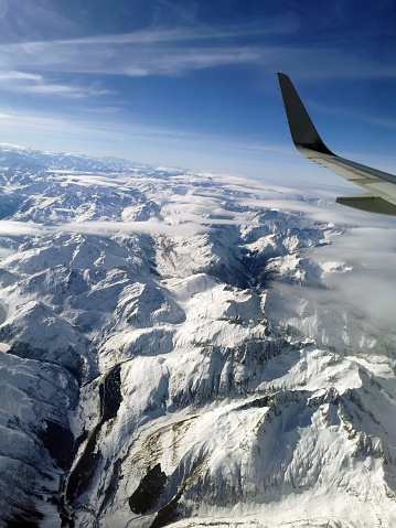 The Alps as seen from a flight