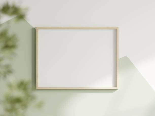 istock Frame mockup in green kids room interior, poster mockup, dinosaur frame mockup, 3d render 1488234730