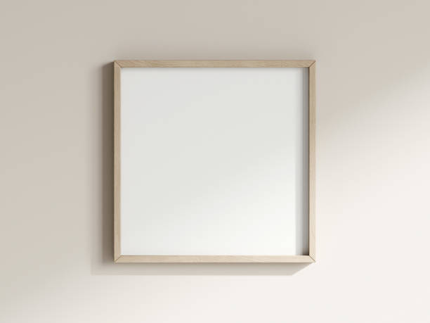 istock Frame mockup in minimalist boho interior, poster mockup, 3d render 1488235357