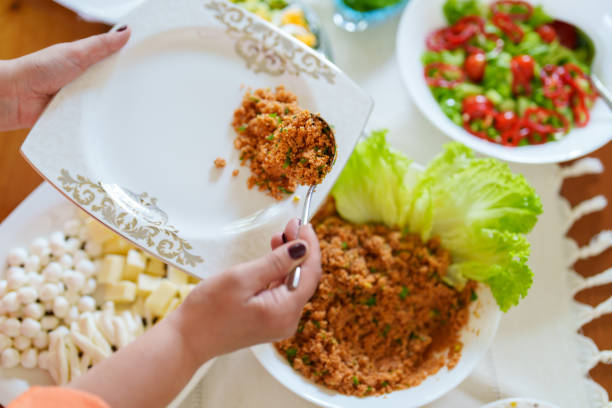 Healthy Foods served in plates on table
