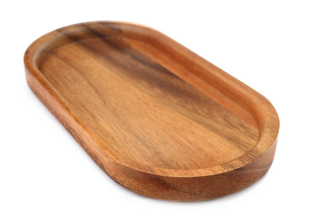 istock One new wooden tray on white background 1488254954
