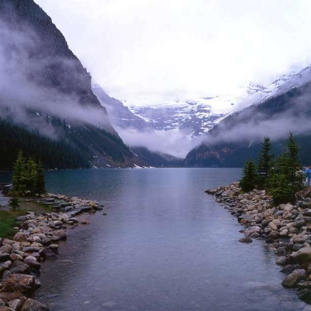 Rainy Canadian Rockies Lake Louise
