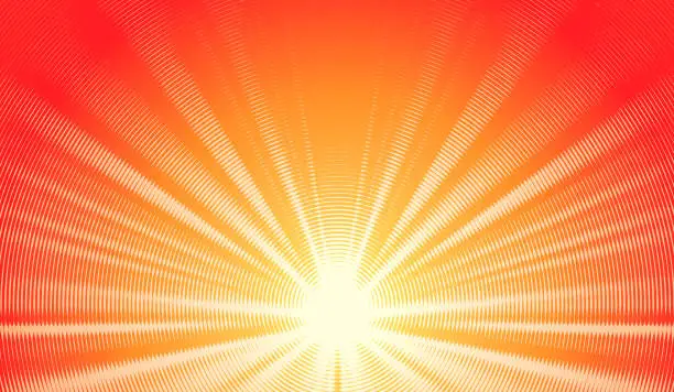 Vector illustration of Sunburst with light beams and zoom effect