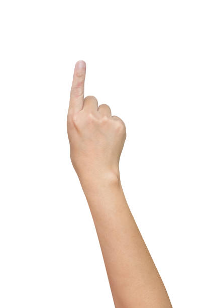 istock man hand touching or pointing to something isolated on white background 1488264733