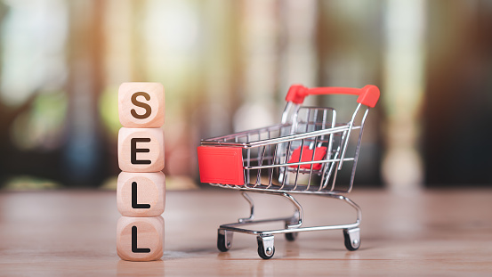 wooden blocks and shopping cart ,Consumer society ,Shopping service on online web and offers home delivery ,Connecting stores around the world ,shopping on the Internet ,online shopping