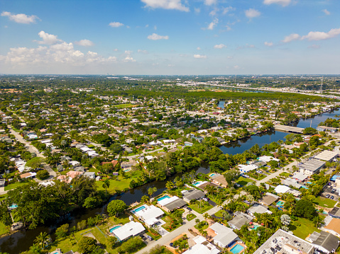 Aerial photo river around Wilton Manors
