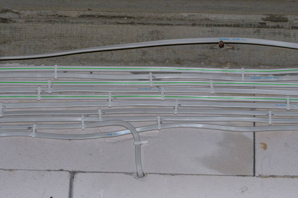 istock Electrical wiring attached to the wall 1488279397