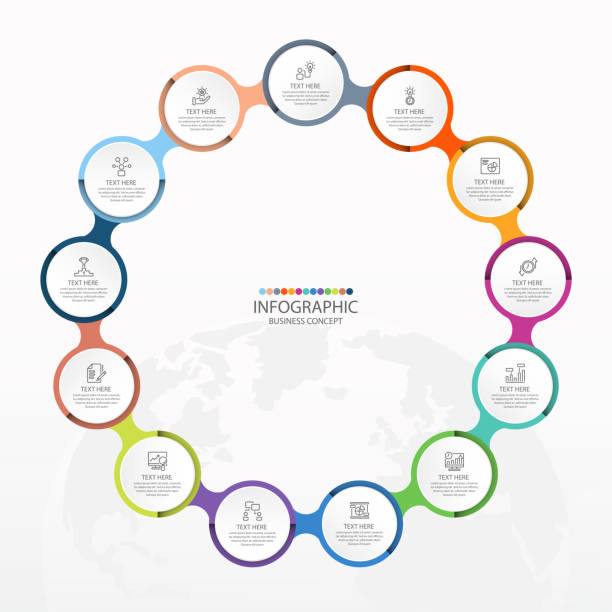 13 Process 110+ Infographic 13 Steps Stock Illustrations, Royalty-Free Vector ...