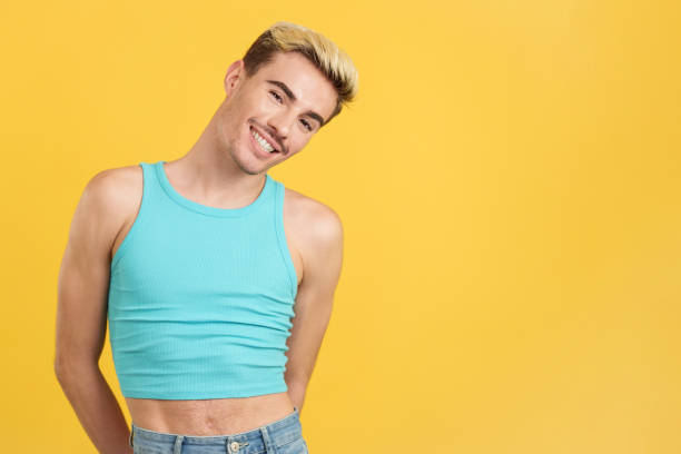 istock Caucasian handsome gay man smiling at camera 1488285284