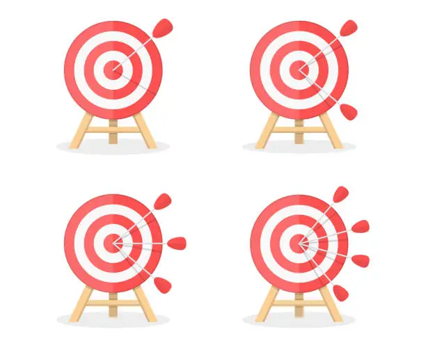 Vector illustration of Red Targets