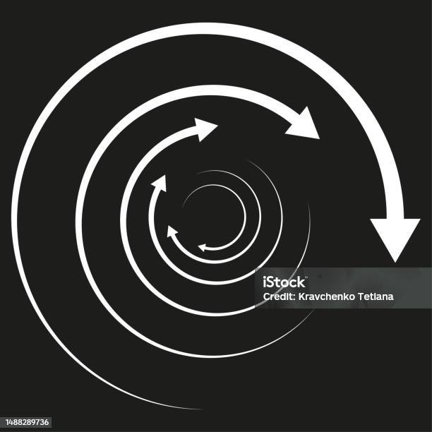 Rotating Glock Cursor Rotating Arrows Concentric Radial And Circular Arrow Element ...