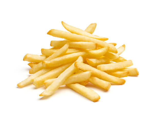 istock Stacked french fries isolated 1488302396