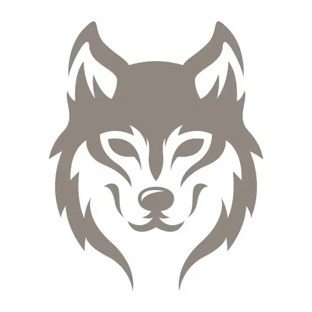 Vector illustration of Wolf icon logo design