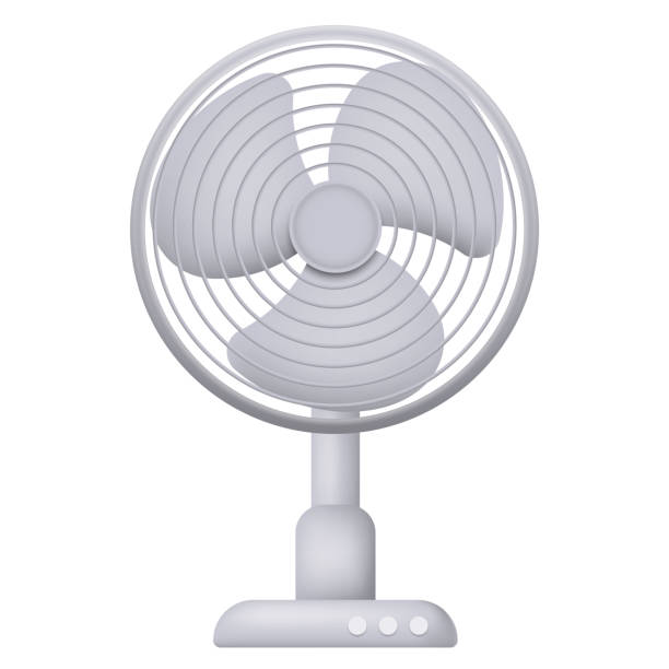 istock Portable modern electric fan isolated on white background. Vector illustration. 1488303237