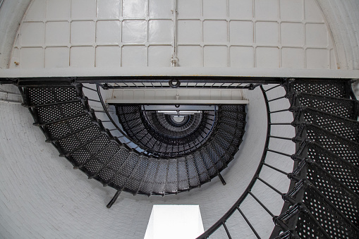 stairs inside of lighthouse