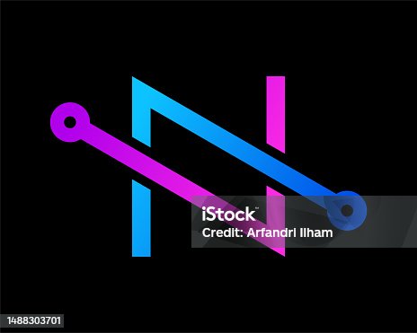 istock Letter N Initial Circuit Technology Digital Connect Electronic Computing Line Vector Design 1488303701
