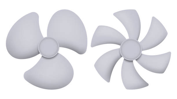 baling-baling udara, baling-baling ventilator, kipas dan pisau, peralatan baling-baling blower. ilustrasi vektor. - baling baling ilustrasi stok