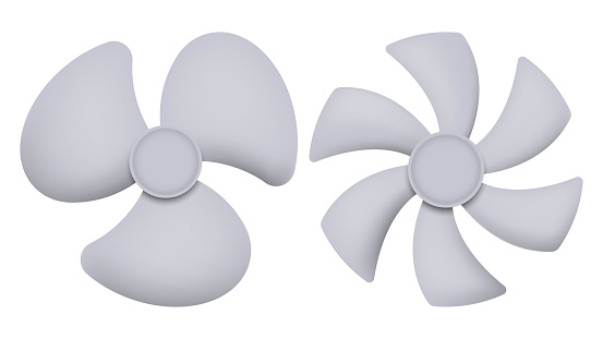Propeller air, ventilator propeller, fan and blade, equipment propeller blower. Vector illustration. Eps 10.