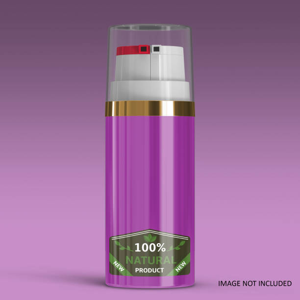 istock Airless cosmetics bottle mockup for your product design. 1488304968