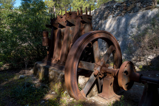 istock Thee diesel engine is badly rusted.Mining institute 1488306056