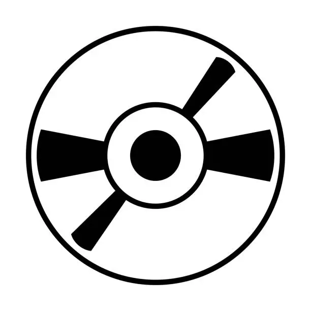 Vector illustration of CD icon, video vector, audio illustration